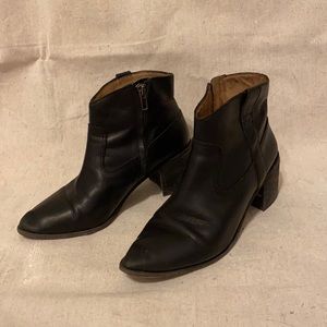 Madewell Western Zip Up Ankle Booties